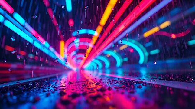 light trails on the street