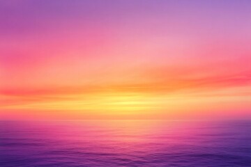Fototapeta premium Vibrant sunset colors painting the sky over a calm ocean