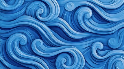 Obraz premium AbstractArt Abstract Blue Scene Finish Swirls Dynamic