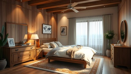 bedroom in hotel room