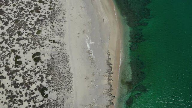 la ventana bcs playa punta arena beach aerial drone panorama baja california sur mexico landscape