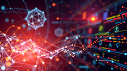 fiber optics background with many light spots