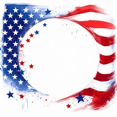 Obraz premium independence day concept of USA flag, stars and stripes patriotic memorial day concept background