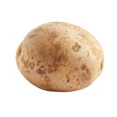Fototapeta premium Fresh brown potato on white background