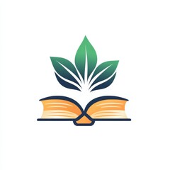 Book of Knowledge: An Illustration of Learning, Growth, and Nature Combined in a Modern Design.