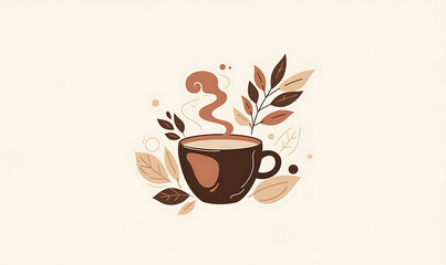 Coffee and accessories concept  illustrations for wallpaper or advertising