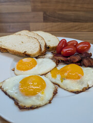 fried eggs as czech breakfast