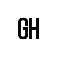 GH monogram logo design letter text name symbol monochrome logotype alphabet character simple logo