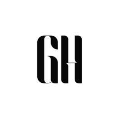GH monogram logo design letter text name symbol monochrome logotype alphabet character simple logo