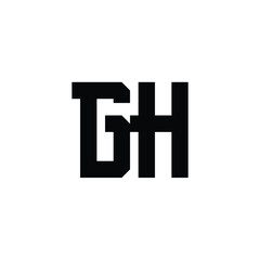 Fototapeta premium GH monogram logo design letter text name symbol monochrome logotype alphabet character simple logo