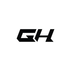 GH monogram logo design letter text name symbol monochrome logotype alphabet character simple logo