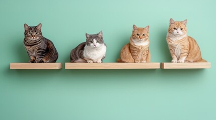 Modern cat shelves in pastel room stylish feline decor for cozy spaces