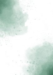 Obraz premium Abstract green colorful watercolor background illustration. for wedding elements. or card templates for greetings or invitations , hand painted texture.Brushstrokes and splashes.
