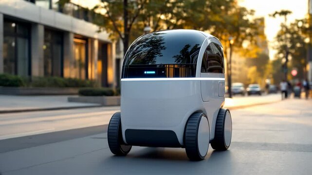 Autonomous Delivery Robot on City Sidewalk