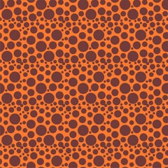 Seamless pattern with polka dot circles vector artistic print for textile paper decor wallpaper background endless creative art	
