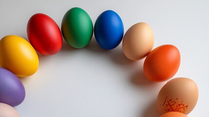 Obraz premium Colorful Easter Eggs Spring Holiday Celebration