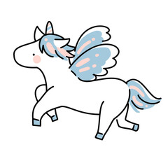 かわいいユニコーンのイラスト