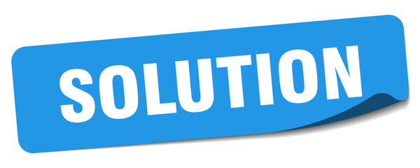 solution sticker. solution label