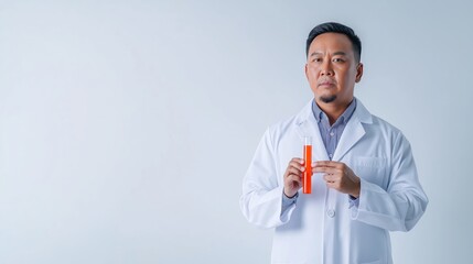 Professional Image of Scientist with Test Tube in Lab Setting