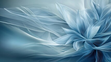 Obraz premium A Beautiful Blue Flower Surrounded by Pure White Petals Perfect for Background Images and Designs