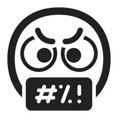 Face with Symbols Over Mouth
