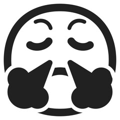 Face with Steam From Nose
