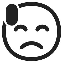Disappointed Face with Sweat
