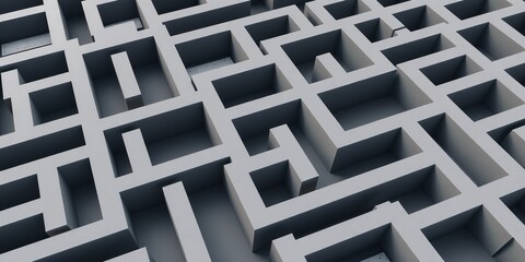 Intricate 3D Maze Render - Top Down Perspective