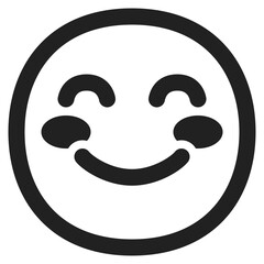 Smiling Face with Blushed Cheeks
