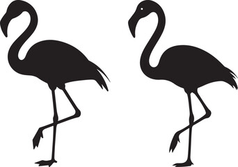 flamingo silhouette vector