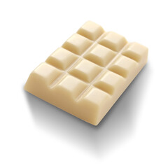 white chocolate bar on white background