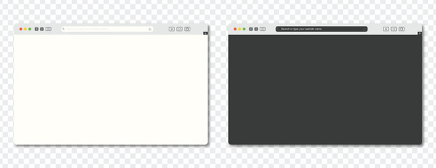 browser mac or window web view mockup. website template vector frame. web site computer screen mock up. pc, laptop,