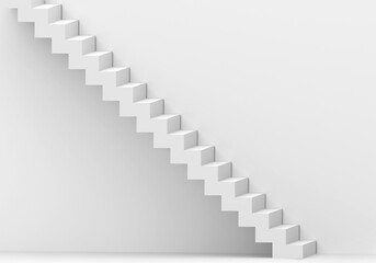 White stairs going up and down