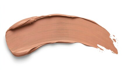 Smooth Creamy Foundation Swatch with Natural Tone on White Background