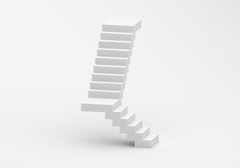 white stairs isolated on a white background