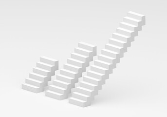 white stairs isolated on a white background