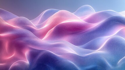 Obraz premium Abstract glowing waves, digital landscape, background, tech design