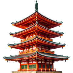 Fototapeta premium Stunning Japanese Pagoda: Architecture Image on transparent background