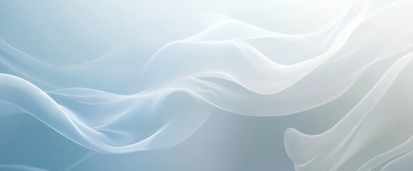 Obraz premium Abstract Light Blue and White Wave Background Design Smooth Flowing Elegant Texture