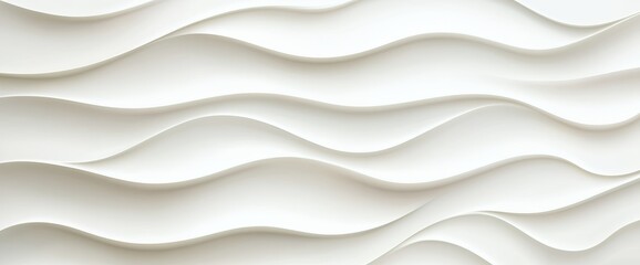 Obraz premium Abstract White Wave Pattern Background Texture Design for Modern Interiors