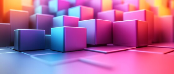 Obraz premium Abstract colorful cubes background
