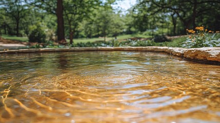 Fototapeta premium Calm water feature in a park