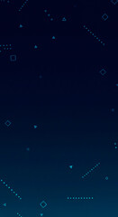 Futuristic Holographic Neon Triangle Floating in Cosmic Digital Waves - Phone Wallpaper Theme