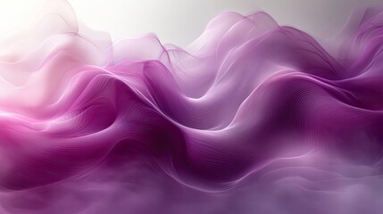 Obraz premium Abstract purple waves flowing, soft light background, design element