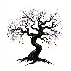 A tree art illustration mystical.