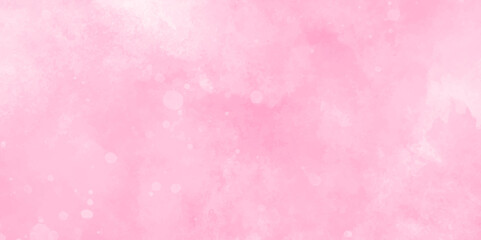 Abstract beautiful decorative and lovely soft pink grunge paint watercolor with bokeh background. watercolor smoke background texture. fantasy smooth light pink watercolor paper texture background.
