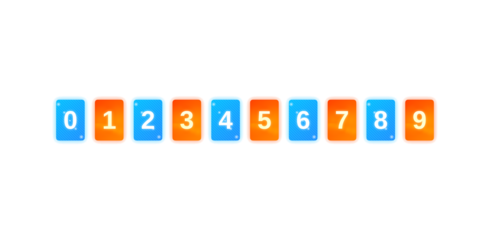 Transparent Outline Numbers 0-9