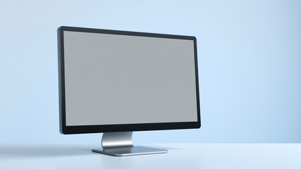 Fototapeta premium Modern Computer Monitor Mockup - Blank Screen for Design Presentation