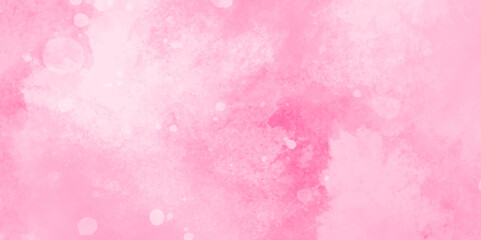Abstract beautiful decorative and lovely soft pink grunge paint watercolor with bokeh background. watercolor smoke background texture. fantasy smooth light pink watercolor paper texture background.