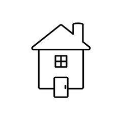 house icon, simple flat style, illustration, logo sign symbol pictogram template, for ui or ux isolated on white for mobile app, editable